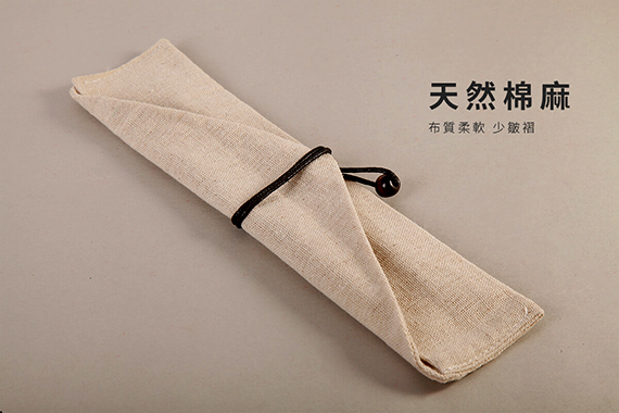 棉麻餐具捲