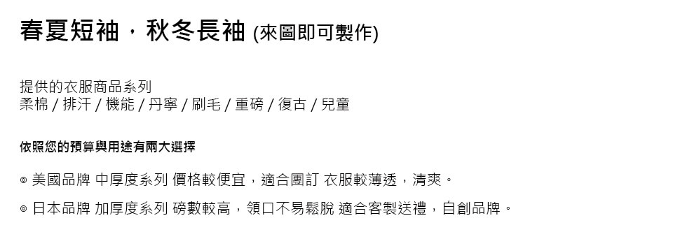 客製化衣服,客製T恤