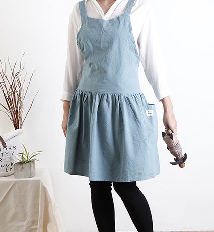 印棉麻圍裙