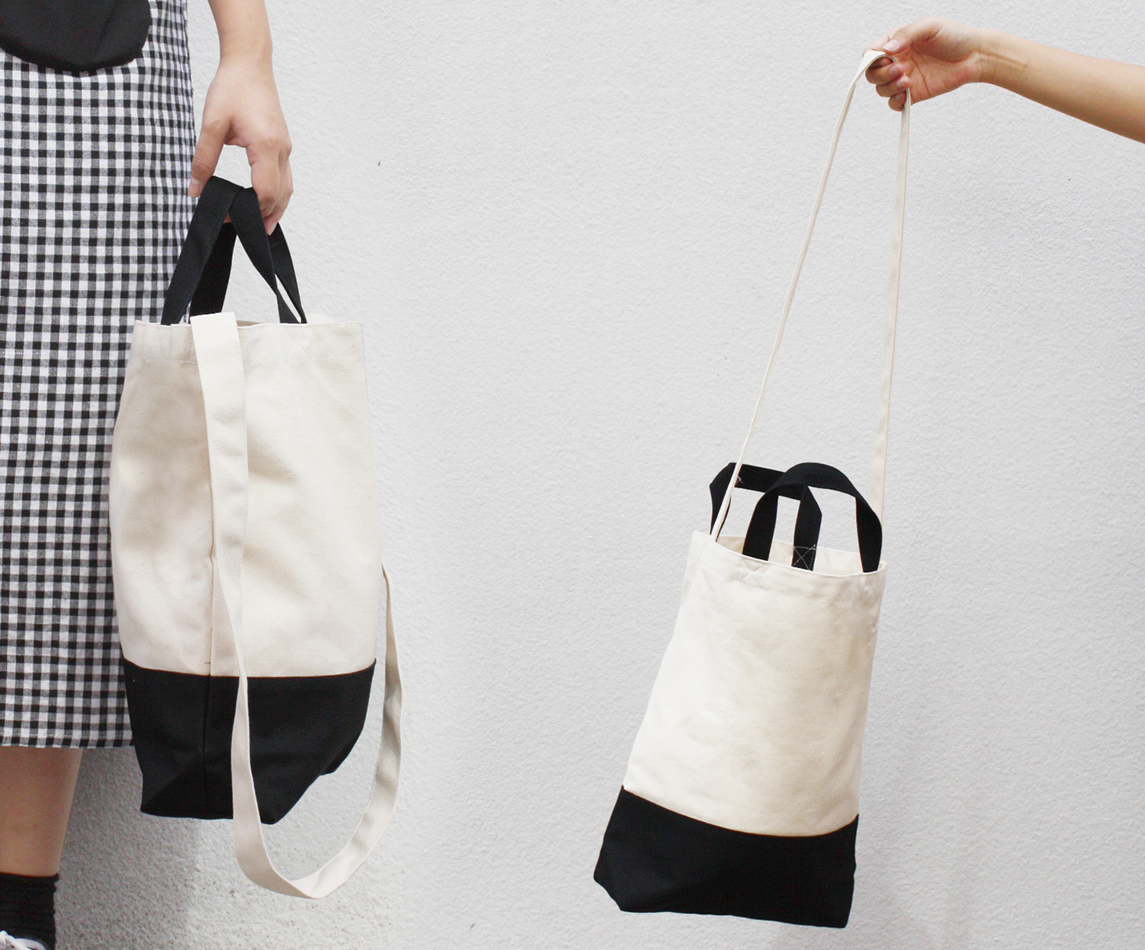 帆布肩背兩用包