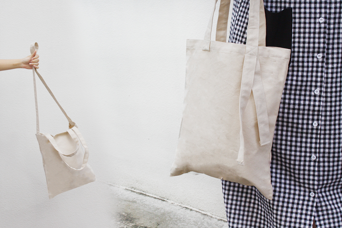 帆布素色兩用包